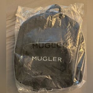 Mugler Parfums Black Backpack with Silver Accents New in Bag